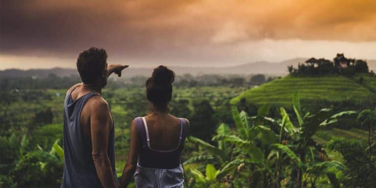 Tegalalang rijstvelden tijdens het stage lopen op Bali